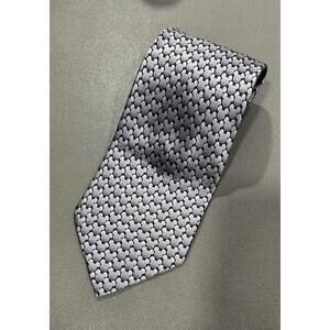 Walt Disney World Parks Mickey Mouse 100% Silk Men’s Tie Gray Black M1